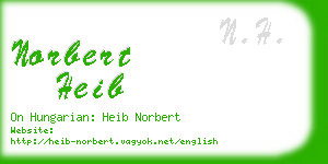 norbert heib business card